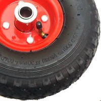4 cıvatalı metal gövdeli 136 kg kapasiteli şambrelli yük arabası tekeri.