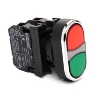Kırmızı Yeşil Düğme B102K20KY:Makina açma kapama düğmeleri kırmızı yeşil çalıştırma-durdurma anahtarları sanayi tipi start-stop düğmelerinden kırmızı durdurma butonlu yeşil çalıştırma butonlu elektrik düğmesinin imalatı ışıksız olarak yapılmış B102K20KY 