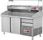 Restoran ve pizzacılar için üretilmiş 0.55 kW gücünde, +0/+5°C çalışma aralıklı, kendiliğinden kapanan kapılara sahip mermer tezgahlı pizza hazırlık dolabı. Bu üç kapılı sağlam ürünü İstanbul dan 81 ile güvenli kargo ile sevk ediyoruz.